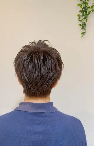 ショート カラー メンズ ハイトーン/レイヤー 💜Akaneのヘアスタイル