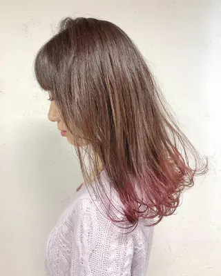 セミロング カラー ヘアアレンジ 【池袋/スパイキー ショート】ⓝⓘⓜⓤのヘアスタイル