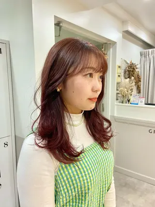 セミロング カラー 山下夕月 ショート🫧ボブのヘアスタイル