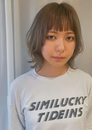 ミディアム カラー ヘアアレンジ lani 天神大名/ブリーチのヘアスタイル