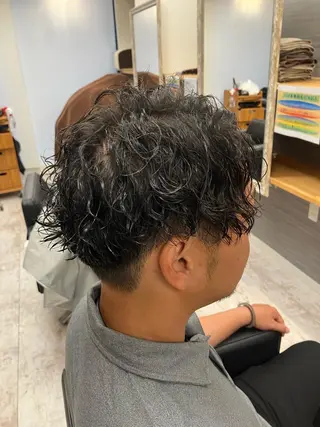 パーマ メンズ メンズ特化/パーマ/ フェードWATARUのヘアスタイル