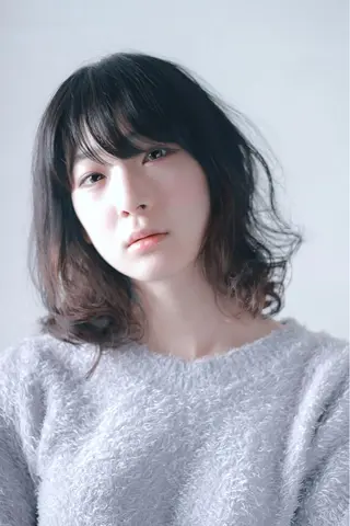 ミディアム カラー パーマ 川間 将彦のヘアスタイル