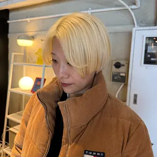 ショート カラー ヘアアレンジ 海外/ハイトーン🪽 ☯️ami☯️のヘアスタイル