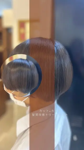 ショート 艶質改善/縮毛矯正 ササキナツミのヘアスタイル