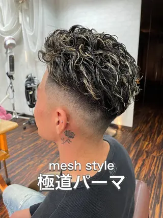 ショート カラー パーマ メンズ Hair  create Mano所属・堀一樹/ メンズヘア/パーマのヘアスタイル