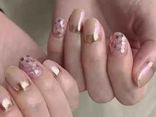 ネイル ki🍒🍒 ki ツルツルネイルのネイルデザイン