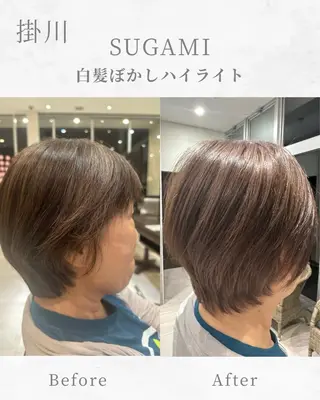 ショート カラー SUGAMI ✴︎ Hikariのヘアスタイル