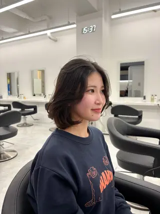 ミディアム 表参道ハッシュカット レイヤー/リノンのヘアスタイル