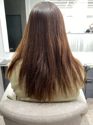 ロング 京都レイヤーカット/ 縮毛矯正/羽柴りくのヘアスタイル