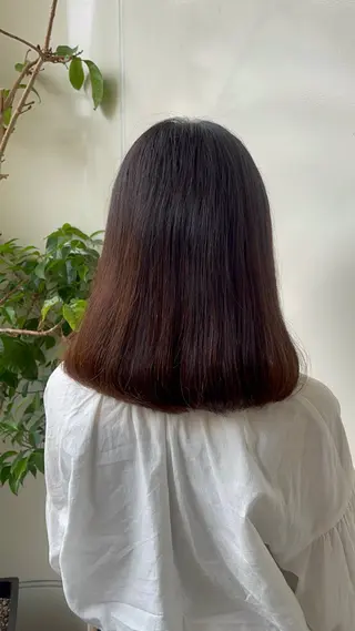 セミロング 羽エクステ/シール エクステ/横浜駅5分のヘアスタイル