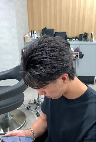 パーマ フェザーパーマ 🪶⛓️安部侑希のヘアスタイル