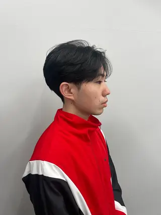 ミディアム パーマ メンズ ニュアンスパーマ/ ウルフ/ときなのヘアスタイル