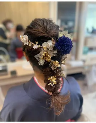 セミロング ヘアアレンジ 下平 秀美のヘアスタイル