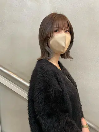 ミディアム カラー 佐藤 永夏のヘアスタイル