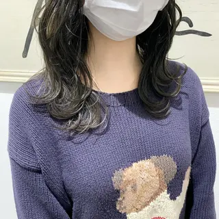 セミロング キクチ リオのヘアスタイル