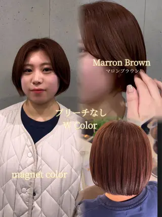 ショート 透明感|ストレート| クロスパーマ|はるかのヘアスタイル