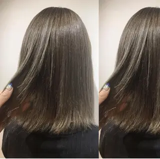 ミディアム カラー box mico. mutsumiのヘアスタイル