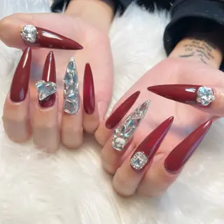 ネイル ゴテゴテ💙ワンホン リオナのネイルデザイン