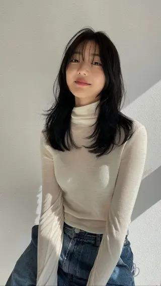 セミロング カラー 表参道/赤み無し 透明感 colorのヘアスタイル