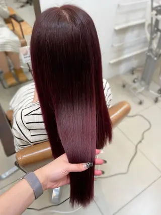 ロング カラー SOYON なんば店所属・水島 真彩のヘアスタイル