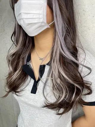 セミロング カラー パーマ ヘアアレンジ メンズ キッズ ネイル マツエク・マツパ アイブロウ ACHFILO モデル募集のヘアスタイル