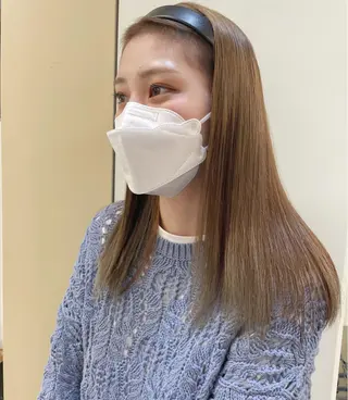 ロング カラー まいか🤎髪質改善 ミルクティーボブ🎀のヘアスタイル