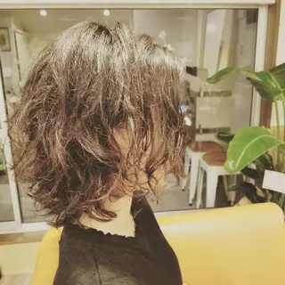 ミディアム パーマ spa hair  ark 富井直美のヘアスタイル