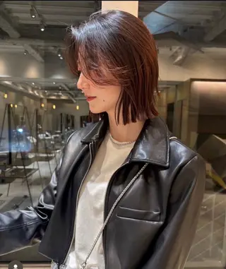 ショート M.SLASH 表参道所属・透明感カラー/パーマ オレンジmiyo⭐️のヘアスタイル