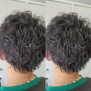 ショート パーマ メンズ ✨弱酸性縮毛矯正✨ ✨髪質改善✨hiroのヘアスタイル