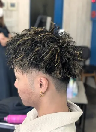 パーマ メンズ メンズパーマ/顔周り レイヤーカット/えののヘアスタイル