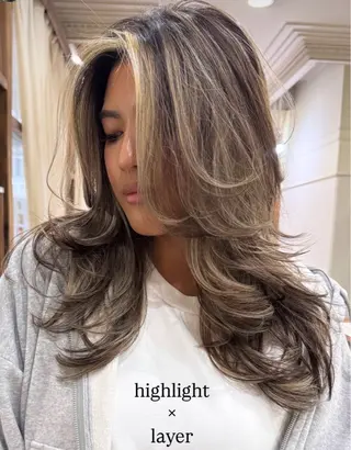 ロング カラー nico所属・KANNA🩵 nico 東心斎橋のヘアスタイル