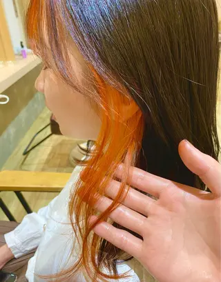 セミロング カラー マンツーマン/透明感 foi hairのヘアスタイル