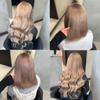 カラー 大阪 梅田/ ハイトーン/エクステのヘアスタイル