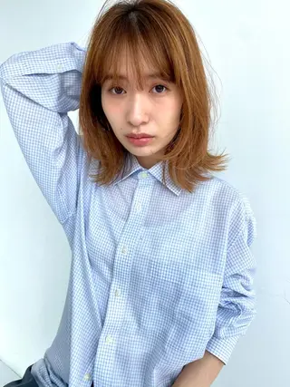 ミディアム ୨୧柔らかいカラー nozomi ୨୧のヘアスタイル