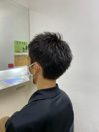 ショート カラー メンズ メンズパーマ/ メッシュ😎タクミのヘアスタイル