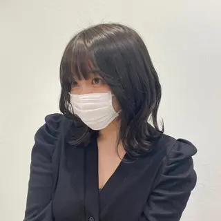 ミディアム カラー 岡山 愛のヘアスタイル