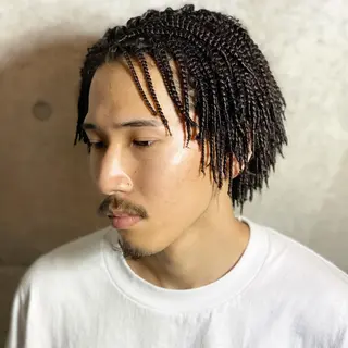 ミディアム カラー パーマ ヘアアレンジ メンズ キッズ ネイル マツエク・マツパ 中元 淳のヘアスタイル