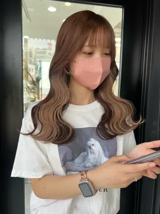 ミディアム 🩶💜寒色カラー/ ゆずほのヘアスタイル