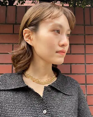 ミディアム カラー パーマ 吉田一輝 外国人パーマのヘアスタイル