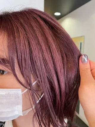 ミディアム ブリーチカラー/ベー ジュ/Hono🦖のヘアスタイル