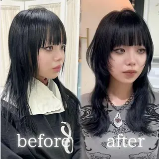 ロング HACHI美容室 韓国ヘア　AKARIのヘアスタイル