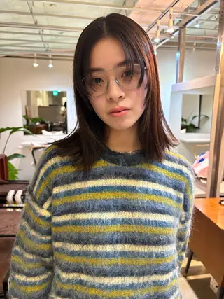 ミディアム 森田 博樹のヘアスタイル