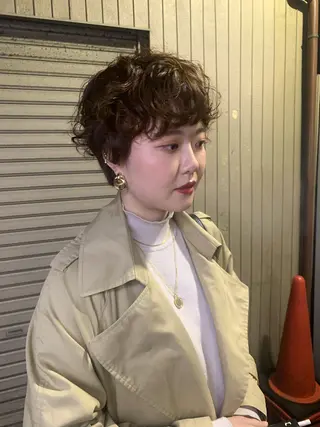 ショート パーマ mio/【日本橋】 パーマモデルのヘアスタイル