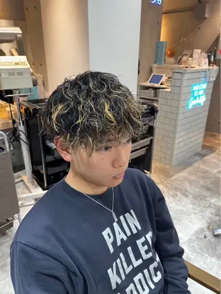 ミディアム カラー メンズ メンズ特化美容師/ 四辻 凱斗のヘアスタイル