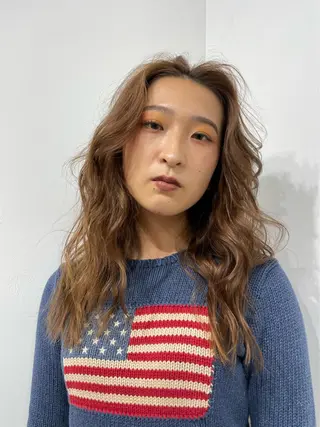 ロング カラー パーマ ヘアアレンジ 🎀 RIKAのヘアスタイル