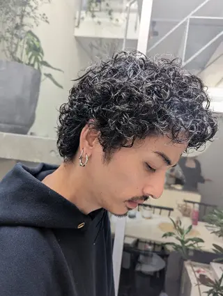 ショート パーマ ⭕鏡のような劇艶/ 賀川サトシ⭕️のヘアスタイル