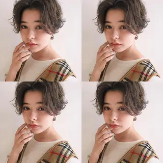 ショート カラー パーマ ヘアアレンジ GOTODAY SHAiRE   SALON　青山所属・松田 亮葉のヘアスタイル