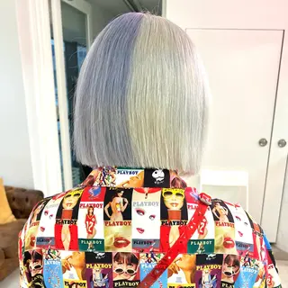 ショート カラー ヘアアレンジ 🧨ブリーチー×ボブ レイヤー💎じゅえるのヘアスタイル