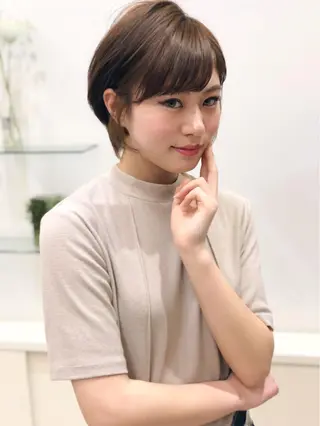 ショート カラー ディレクター ノナカのヘアスタイル