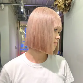 カラー 渋谷🎨ハイトーン ×エクステ🎨レンのヘアスタイル